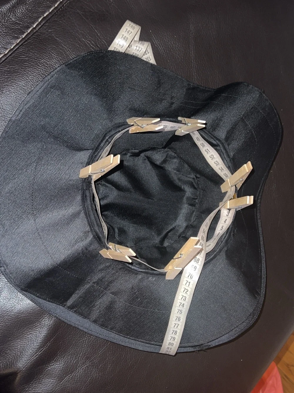 Handmade Olive Ankara wax Patterned Wide-Brim Women's Sun Hat